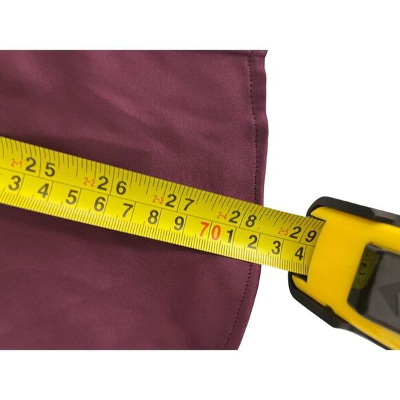 Zara Women Satin Blouse Shirt L Large Red Burgundy Gold button 2138/302 NWT - Picture 10 of 11